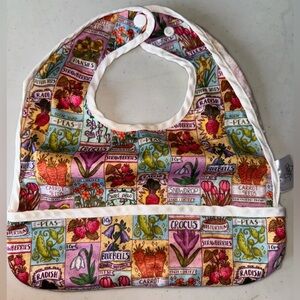 Colorful Garden Print Baby Bib